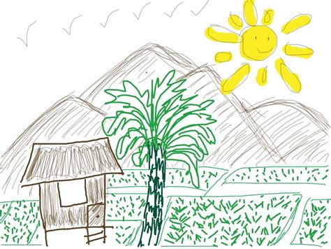 simple easy bahay kubo drawing|ArtIskul .